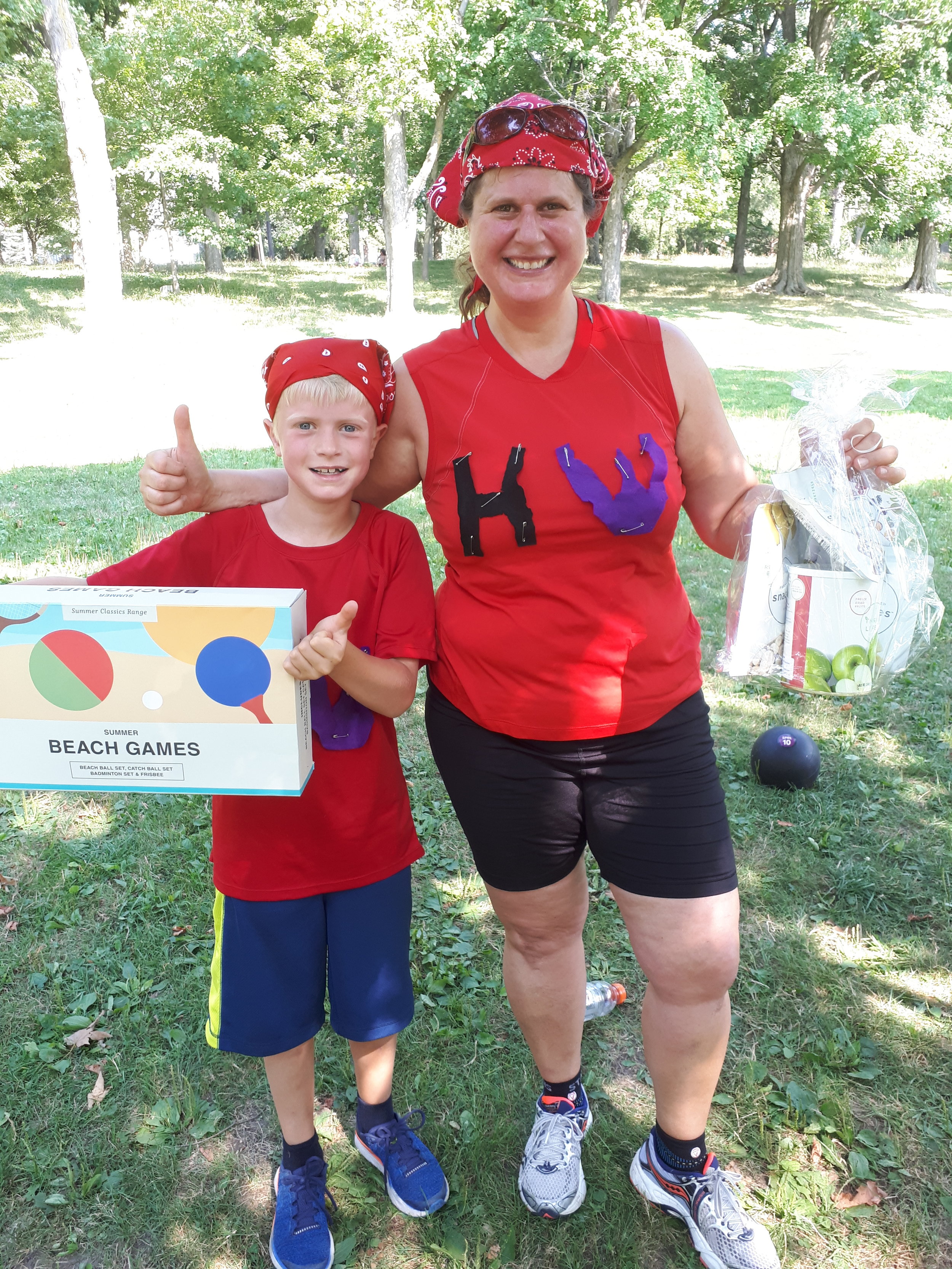 Shari and her son, Ben, who won first place at our Summer Loyobo FIT Games last August!