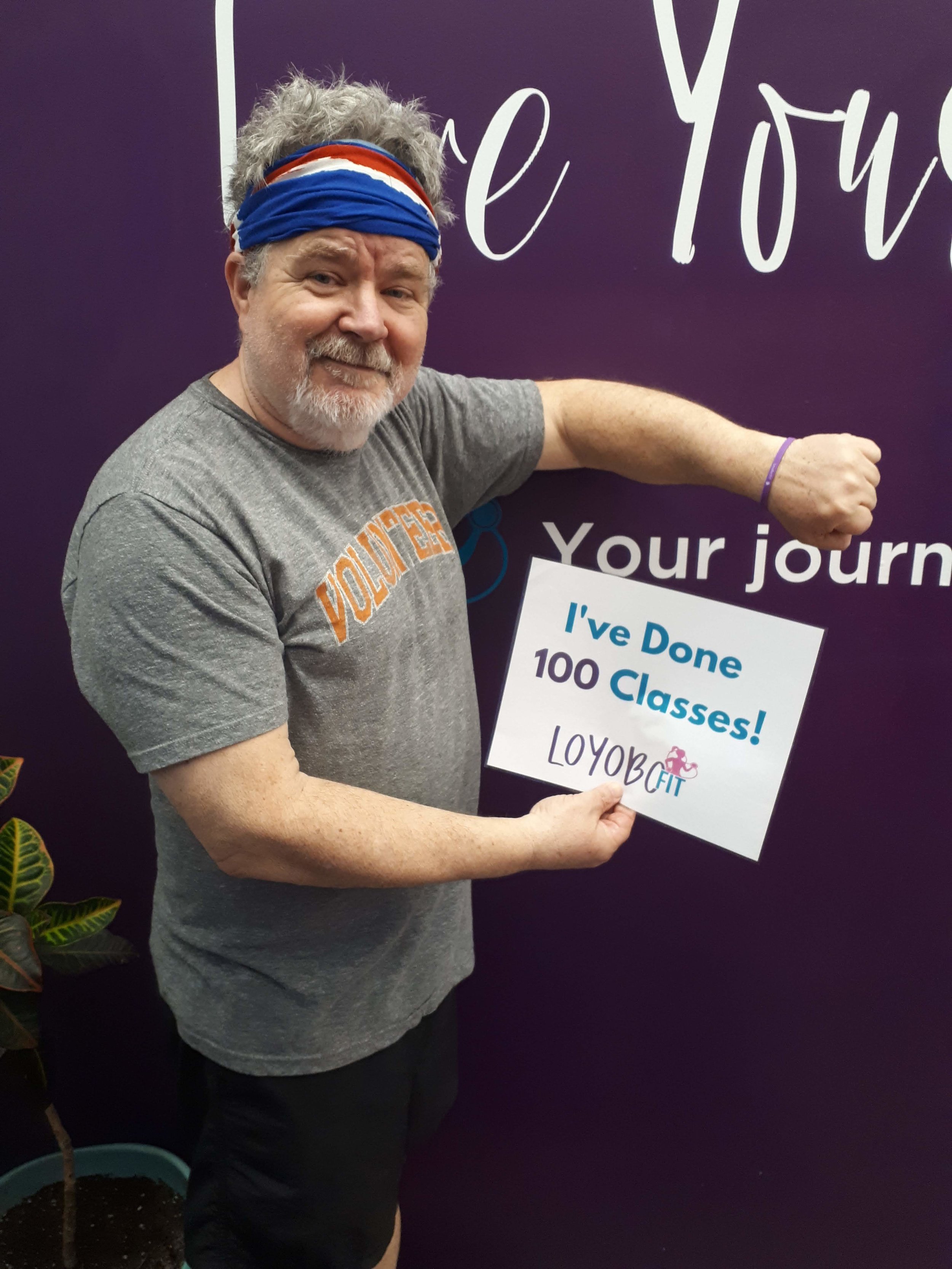 Mark has earned his 100 class bracelet and is SUPER close to getting his 200 one, too!