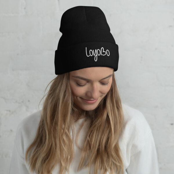 White Loyobo Cuffed Beanie